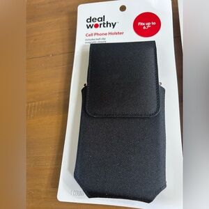 NWT Deal Worthy Black Cell Phone Holster - Fits Up to 6.7"